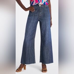 Women's Blue Wide-Leg Jeans